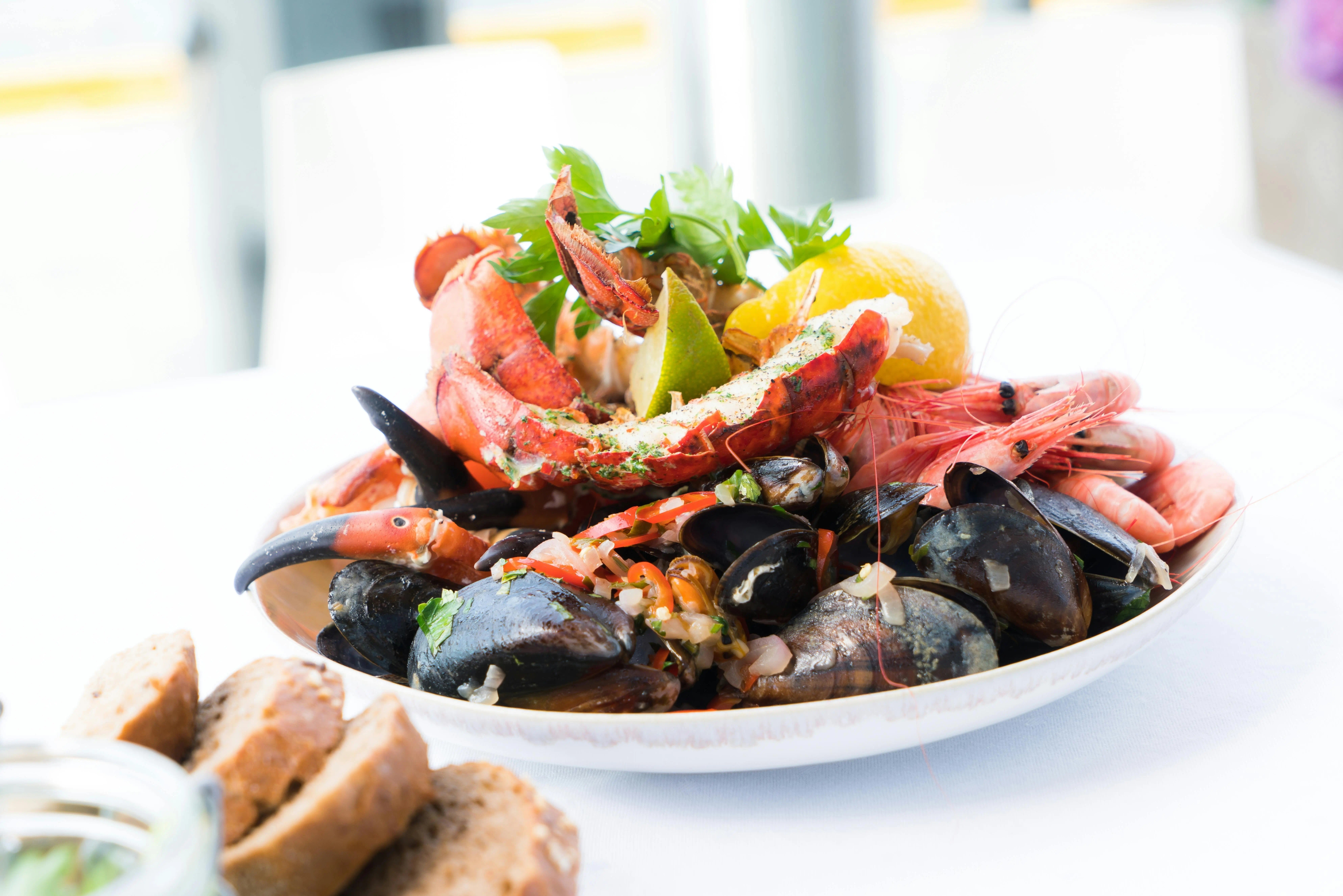 Degustación de mariscos frescos